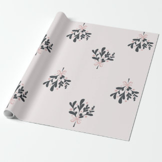 Papel De Regalo Navidades Pink Mistletoe
