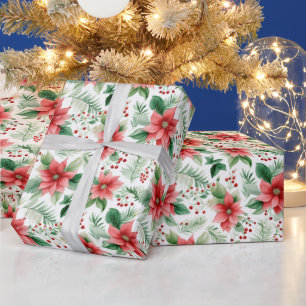 Papel De Regalo Navidades Poinsettas
