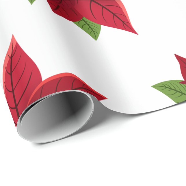Papel De Regalo Navidades Poinsettia (Esquina del rollo)