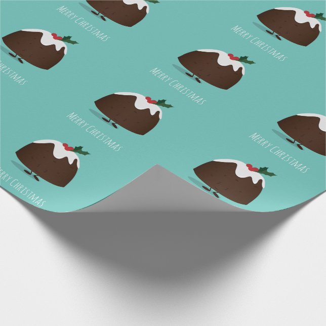 Papel De Regalo Navidades pudándole carácter a caricatura Verde az (Esquina)