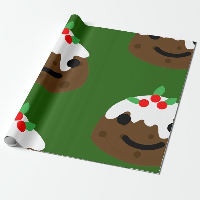 Papel De Regalo navidades pudding emoji (Desenrollado)