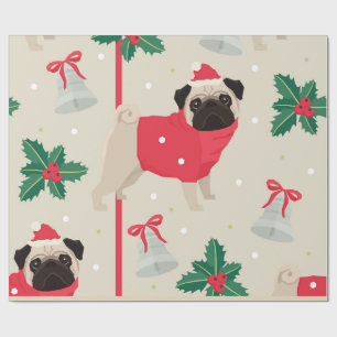Papel De Regalo Navidades Pug