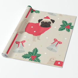 Papel De Regalo Navidades Pug