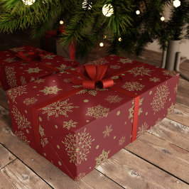 Papel De Regalo Navidades Purpurinas de oro Festividad de copas de