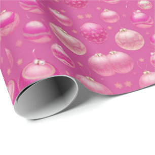 Papel De Regalo Navidades Purpurinas rosados gritan regalo de vaca