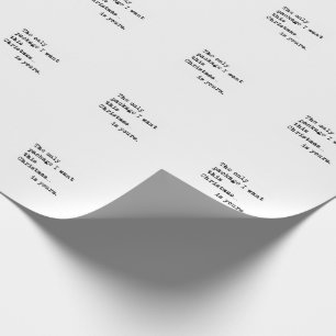 Papel De Regalo Navidades que venden el único paquete que quiero