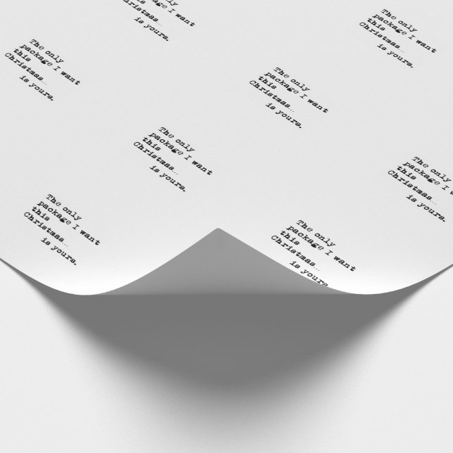 Papel De Regalo Navidades que venden el único paquete que quiero (Esquina)