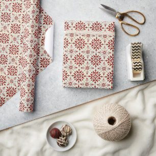 Papel De Regalo Navidades radiantes en blanco oscuro
