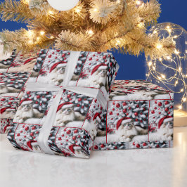Papel De Regalo Navidades Ragdoll Cat en Santa Hat