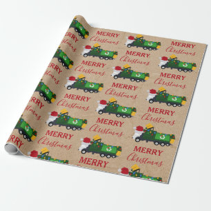 Papel De Regalo Navidades reciclando camión basura