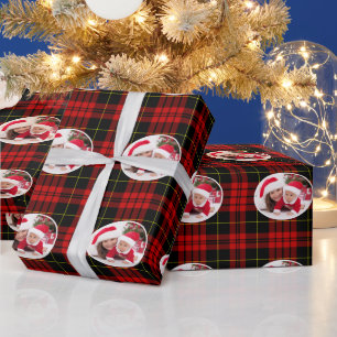 Papel De Regalo Navidades Red Black Tartan Plaid Add Photo