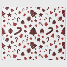 Papel De Regalo Navidades Red Buffalo Plaid Elements