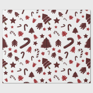 Papel De Regalo Navidades Red Buffalo Plaid Elements