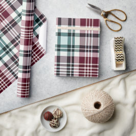 Papel De Regalo Navidades Red Green Plaid