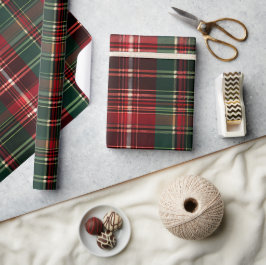 Papel De Regalo Navidades Red Green Plaid