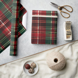 Papel De Regalo Navidades Red Green Plaid