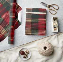Papel De Regalo Navidades Red Green Plaid