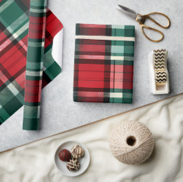 Papel De Regalo Navidades Red Green Plaid