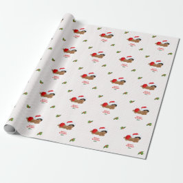 Papel De Regalo Navidades Red Santa Hat Dot
