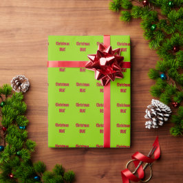 Papel De Regalo Navidades Red Y Brat Green