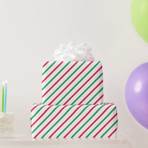 Papel De Regalo Navidades regalo de rayas de caña de caramelo roj