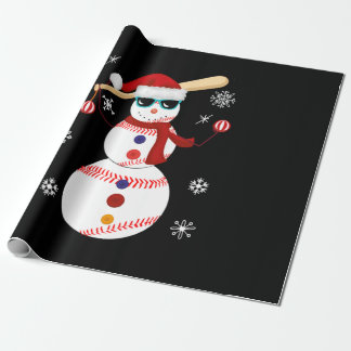 Papel De Regalo Navidades Regalo de Snowman Santa Hat de béisbol