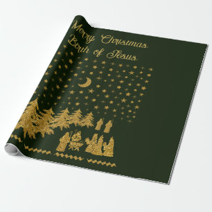 Papel De Regalo Navidades religiosos, nacimiento de Jesús