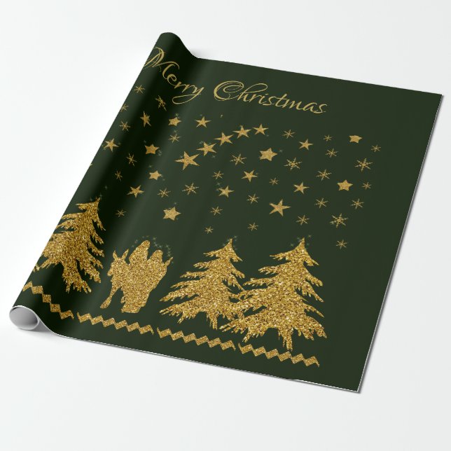 Papel De Regalo Navidades religiosos Virgen María, San José, Jesús (Desenrollado)