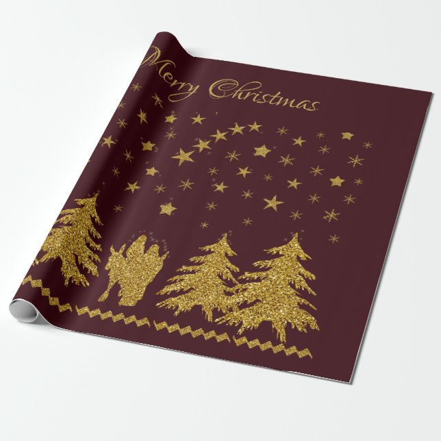 Papel De Regalo Navidades religiosos Virgen María, San José, Jesús (Desenrollado)