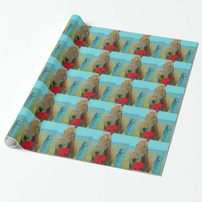 Papel De Regalo navidades retro Caballo (Desenrollado)