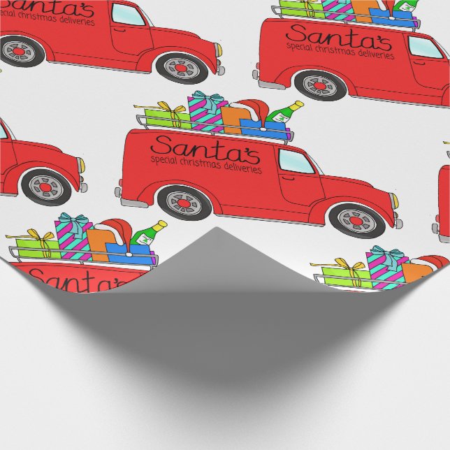 Papel De Regalo Navidades retro dibujados a mano (Esquina)