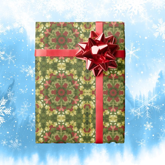 Papel De Regalo Navidades retro Mandala (Subido por el creador)