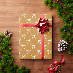 Papel De Regalo Navidades Retro Moderno Monstruo Blanco Coquette B