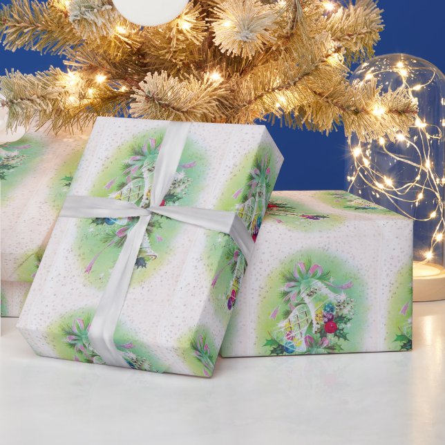 Papel De Regalo Navidades retro modernos de mediados del siglo XX  (Vacaciones)