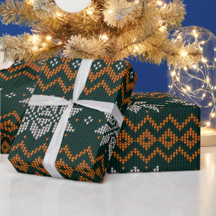 Papel De Regalo Navidades retro tejen el Sweater Holiday Gift