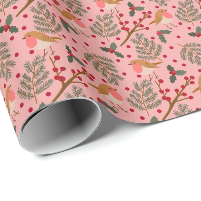 Papel De Regalo Navidades Robin Wrapping Paper (Esquina del rollo)