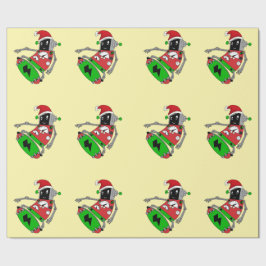 Papel De Regalo Navidades Robot