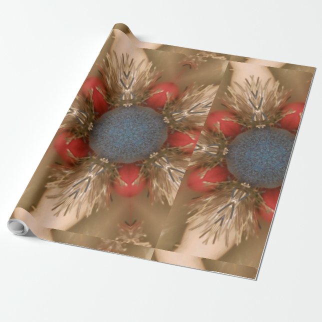 Papel De Regalo Navidades Rojos Azules Decoración Baudibles (Desenrollado)