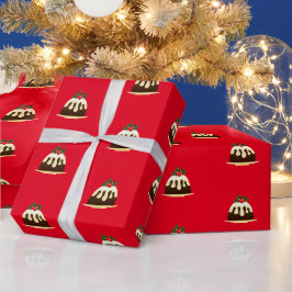 Papel De Regalo Navidades rojos curados pudding