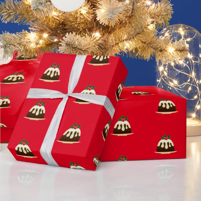 Papel De Regalo Navidades rojos curados pudding (Vacaciones)