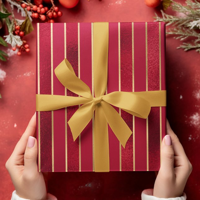 Papel De Regalo Navidades rojos de rayas satinadas (Subido por el creador)