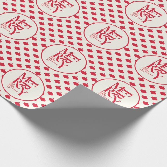 Papel De Regalo Navidades rojos feroces y brillantes (Esquina)