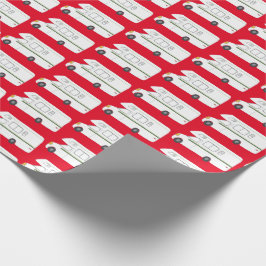 Papel De Regalo Navidades rojos verdes de Motohome Camper Retro