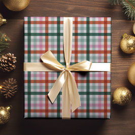 Papel De Regalo Navidades rojos verdes rosados modernos y rojos