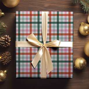 Papel De Regalo Navidades rojos verdes rosados modernos y rojos