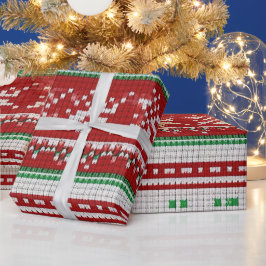 Papel De Regalo Navidades rojos, verdes y blancos feos suéter