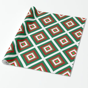 Papel De Regalo Navidades rojos y verdes Art Deco