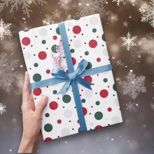 Papel De Regalo Navidades rojos y verdes tradicionales Punto de po