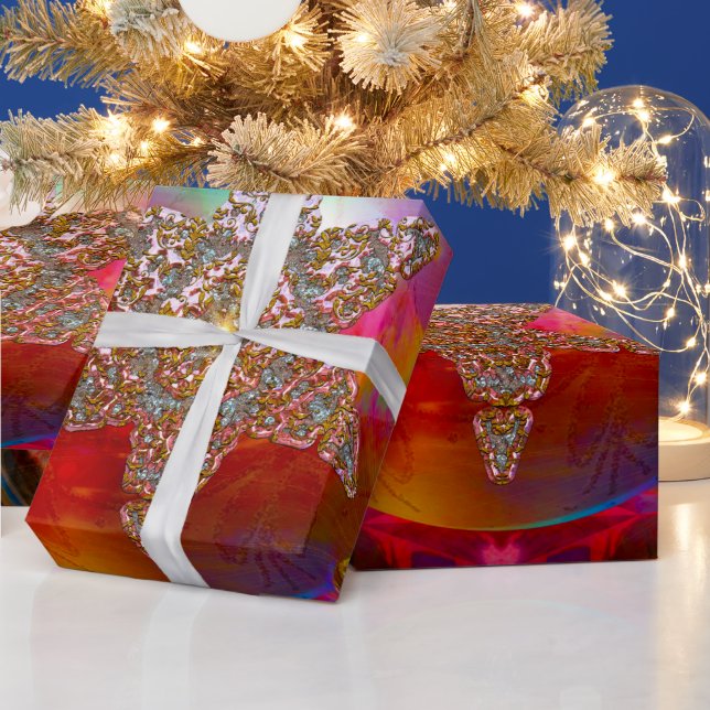 Papel De Regalo Navidades románticos divertidos y festivos copo de (Vacaciones)