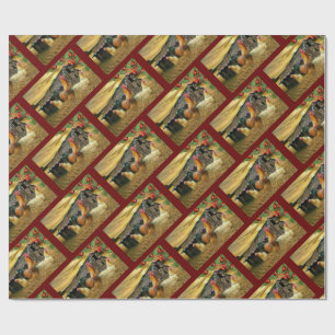 Papel De Regalo Navidades Rooster Hen Barn Coop Farm